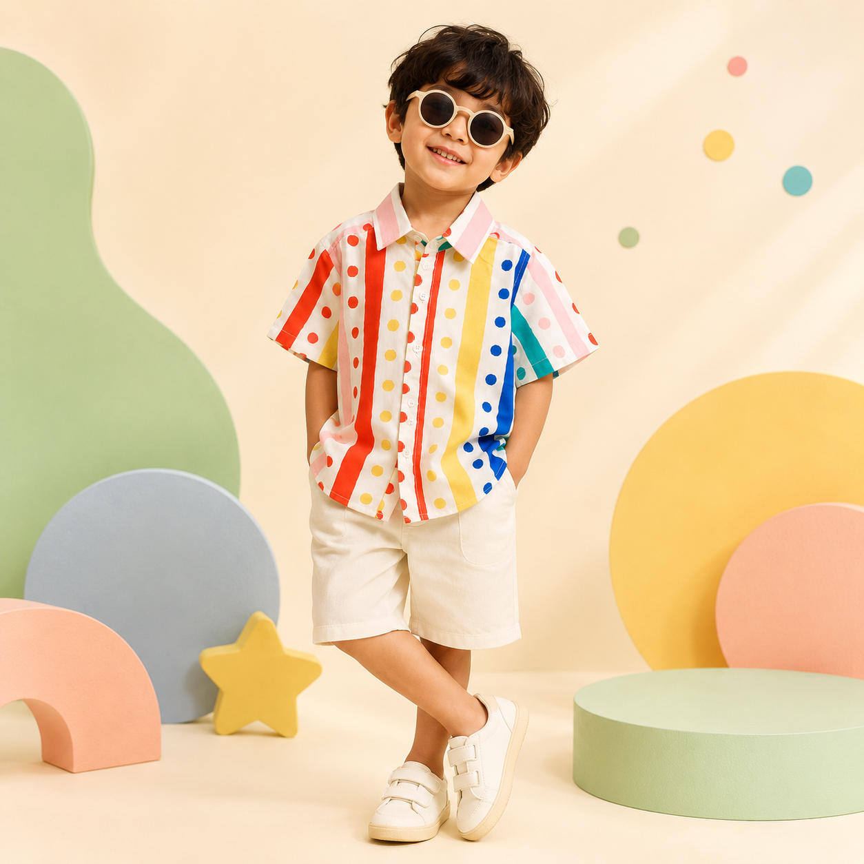 Carnival Dots Stripe Shirt