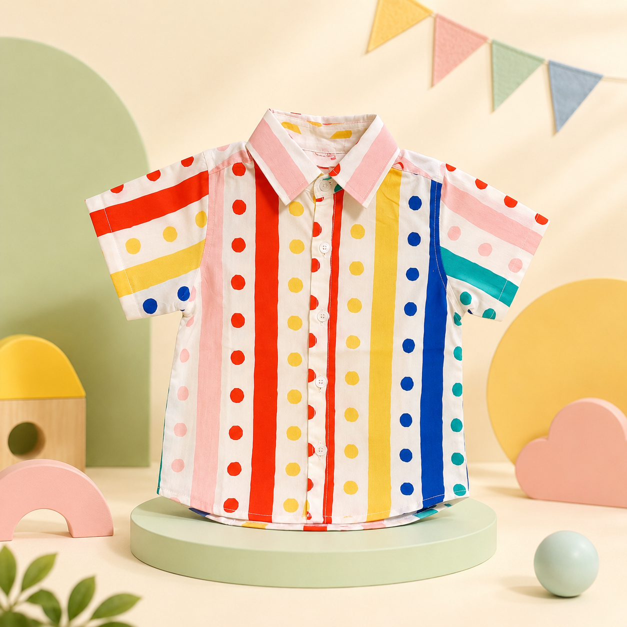 Carnival Dots Stripe Shirt