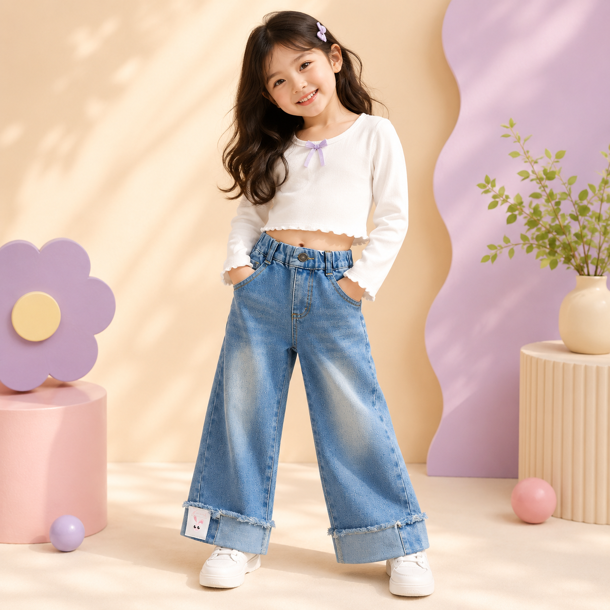 Frayed Hem Jeans