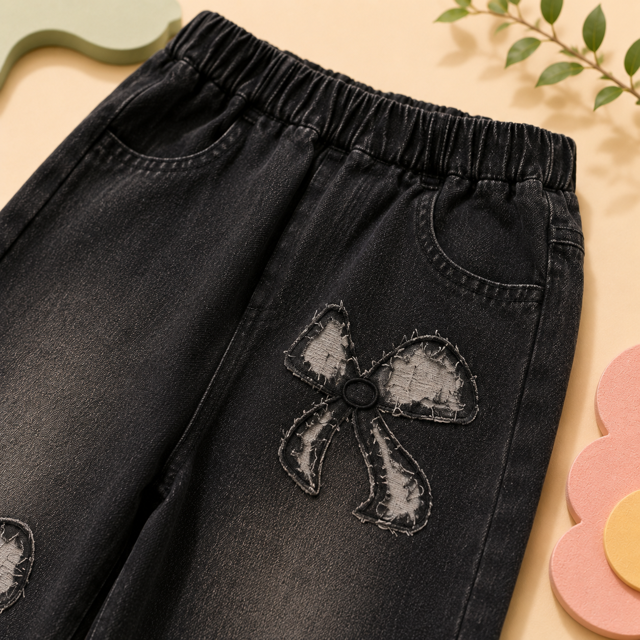 Midnight Bow Jeans