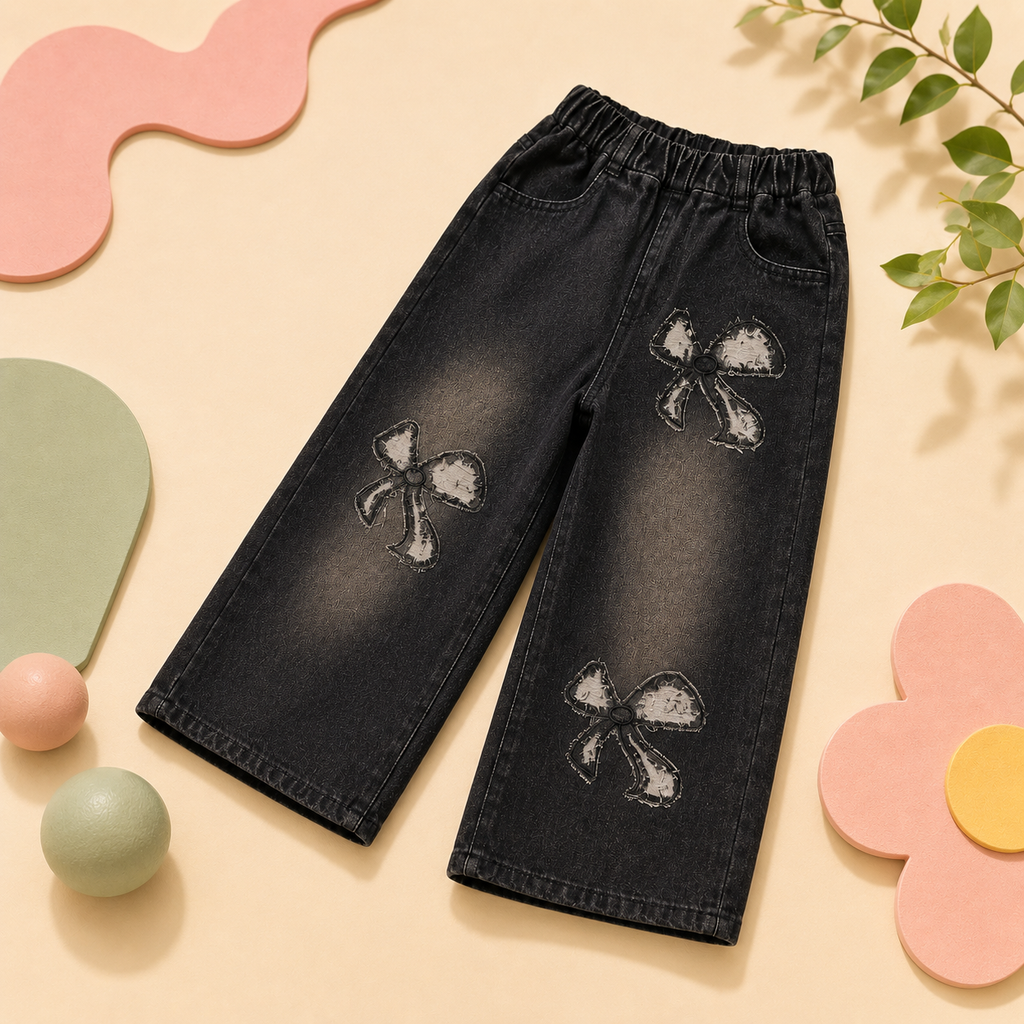 Midnight Bow Jeans