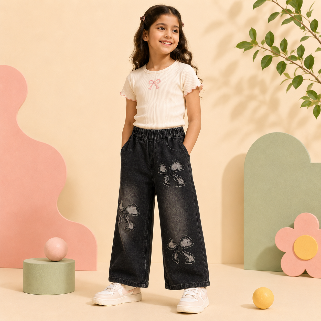 Midnight Bow Jeans