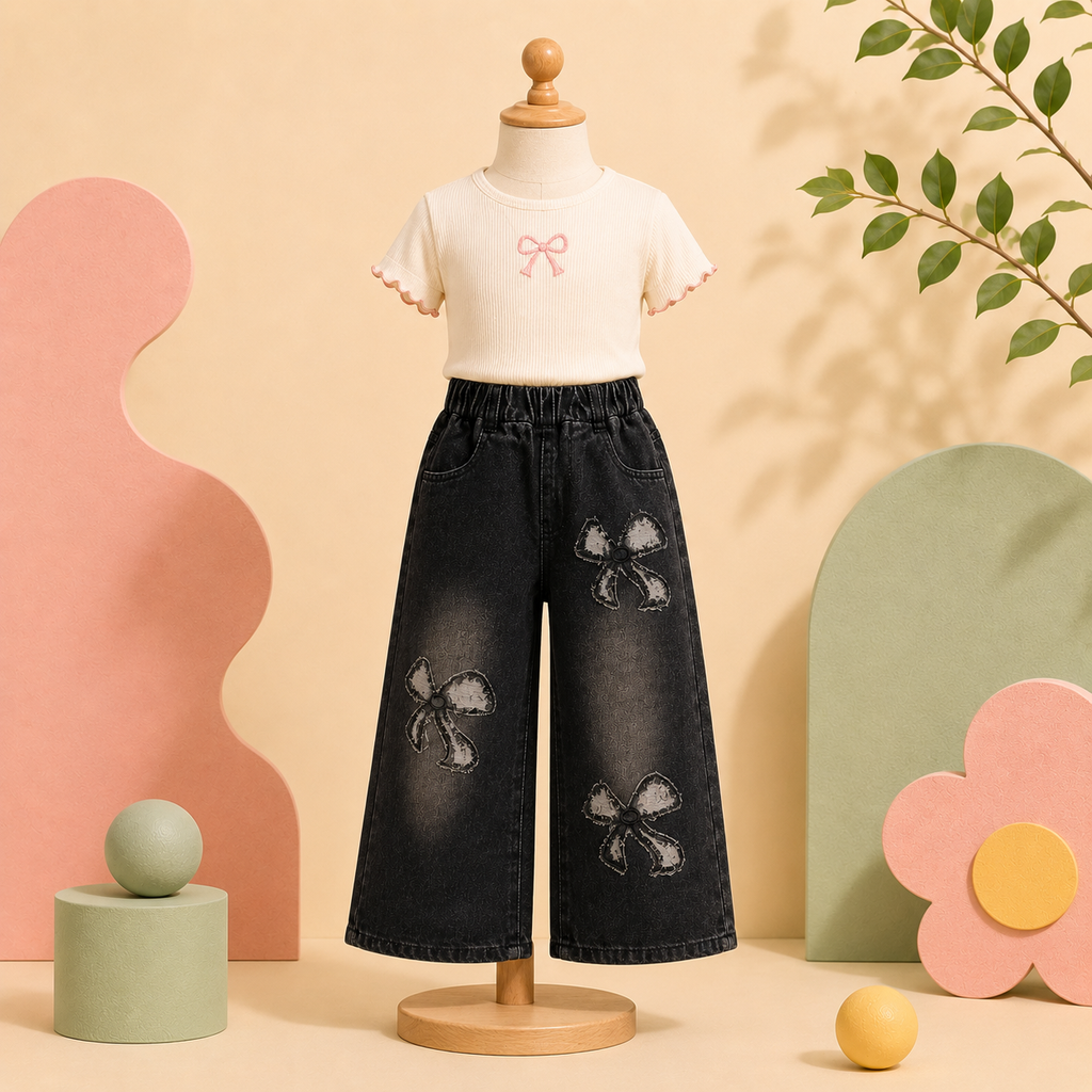 Midnight Bow Jeans