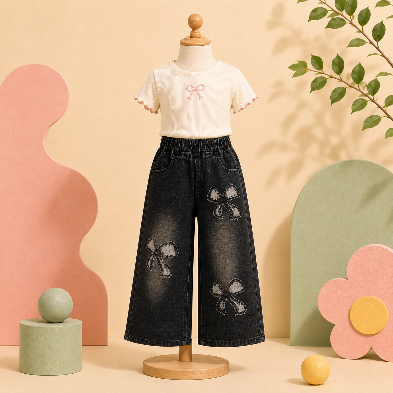 Midnight Bow Jeans