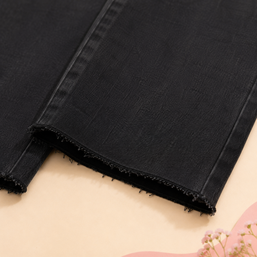 Midnight Wide-Leg Denim Jeans
