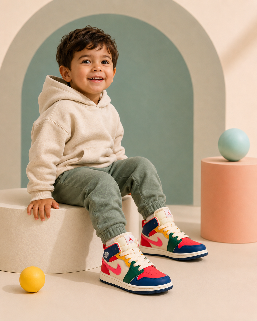 Colorblock High-Top Sneakers