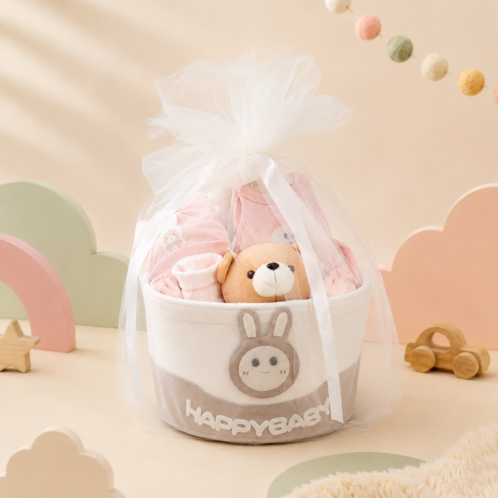 7-Piece Newborn Baby Set with Basket