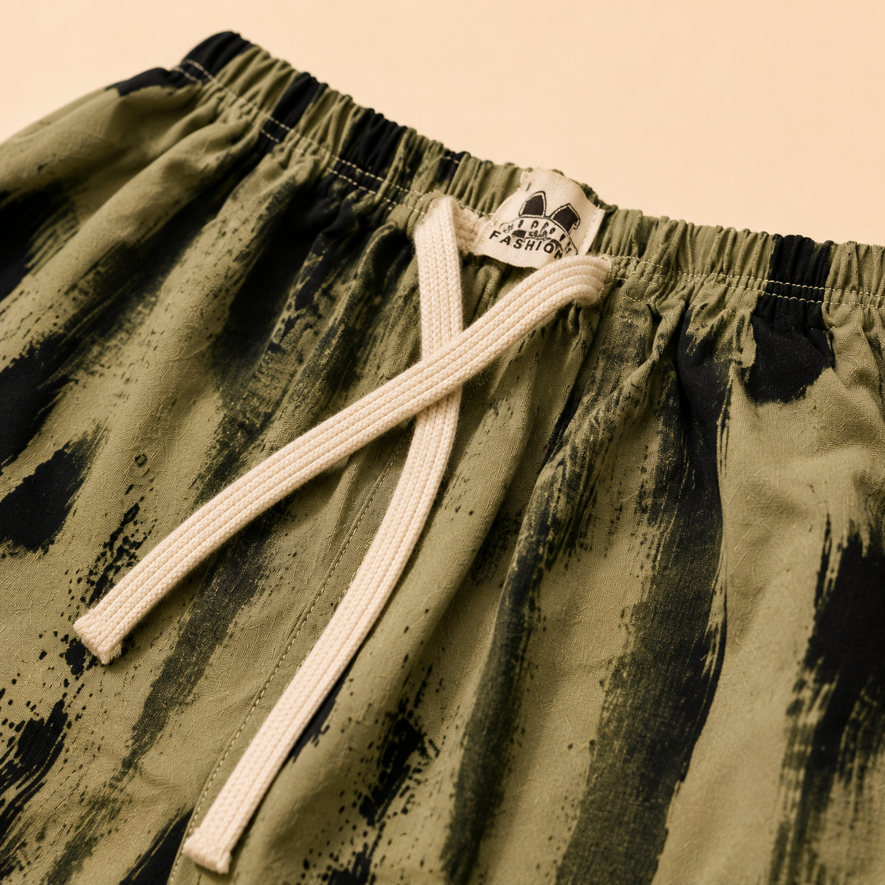 Olive Brushstroke Jogger Pants