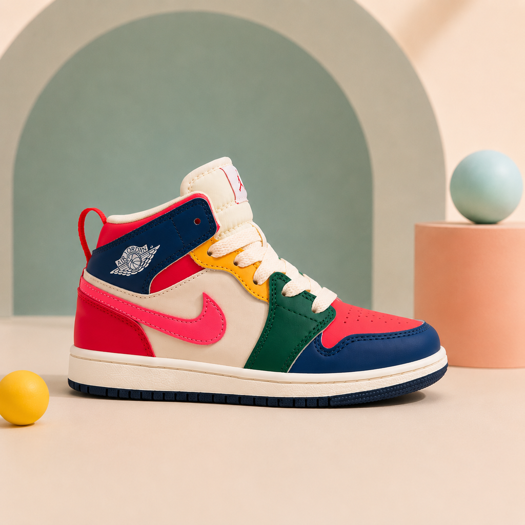 Colorblock High-Top Sneakers