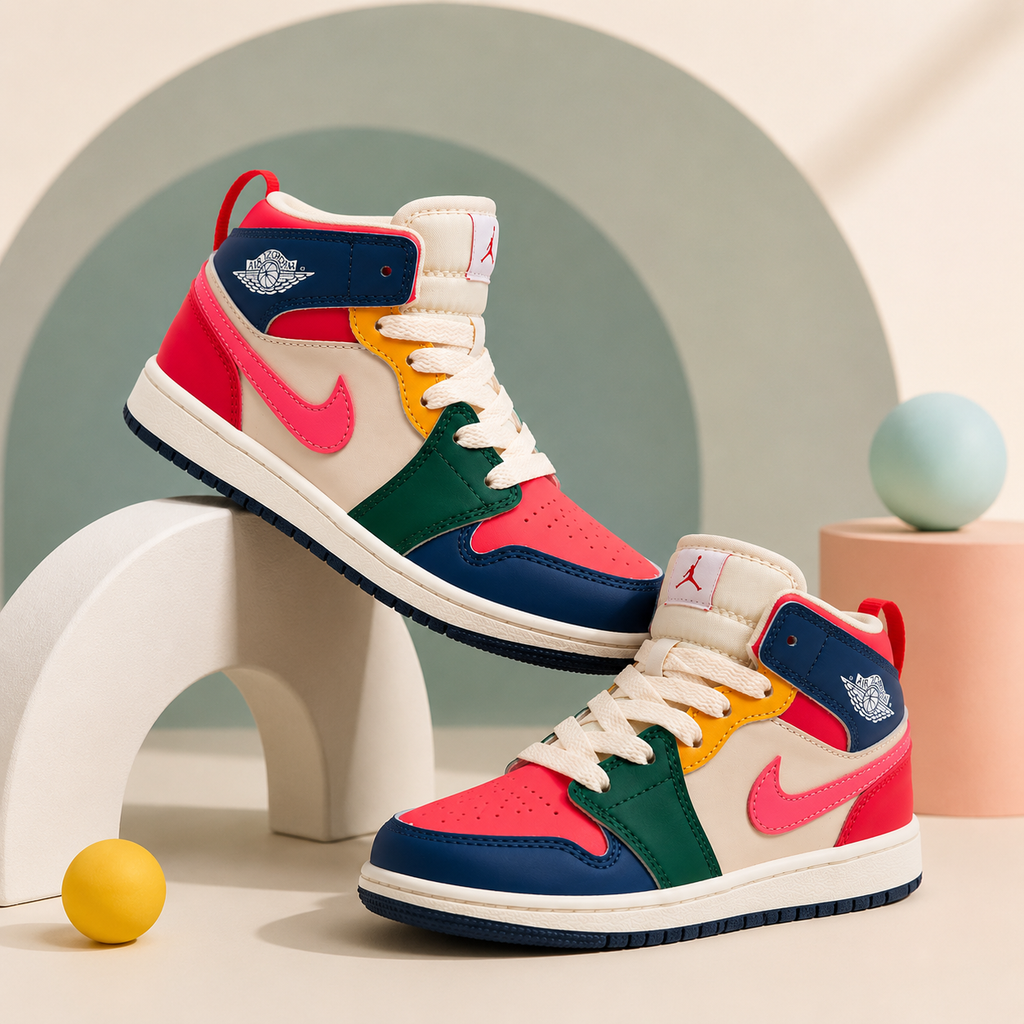 Colorblock High-Top Sneakers
