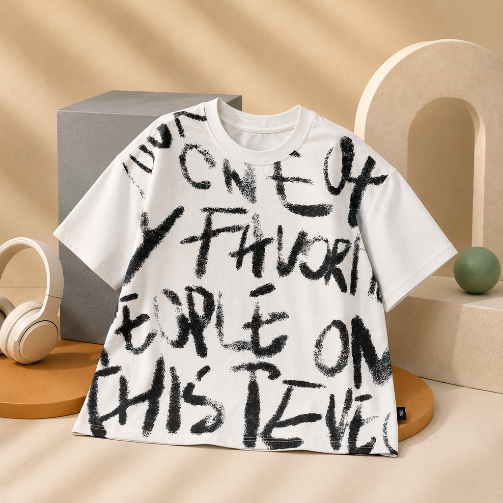 Urban Graffiti Drop Shoulder Tee
