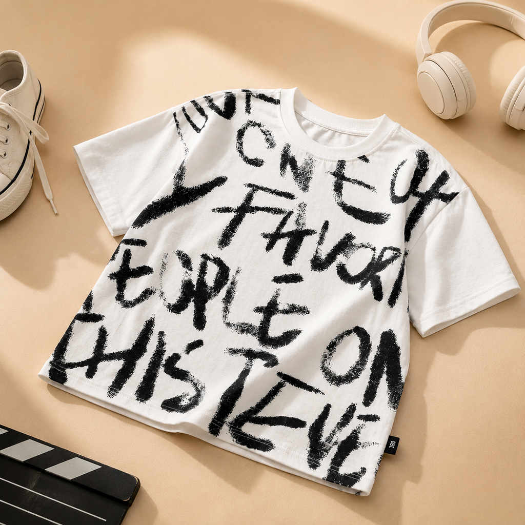 Urban Graffiti Drop Shoulder Tee