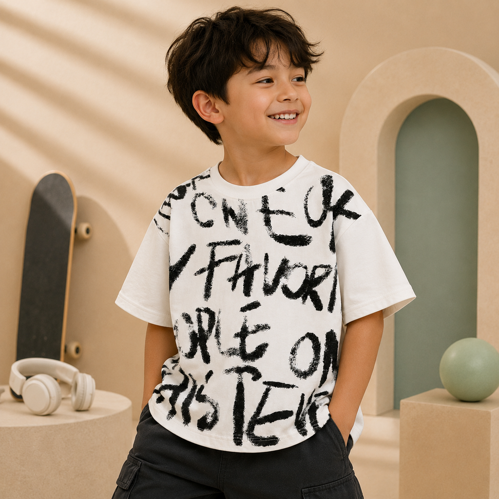 Urban Graffiti Drop Shoulder Tee