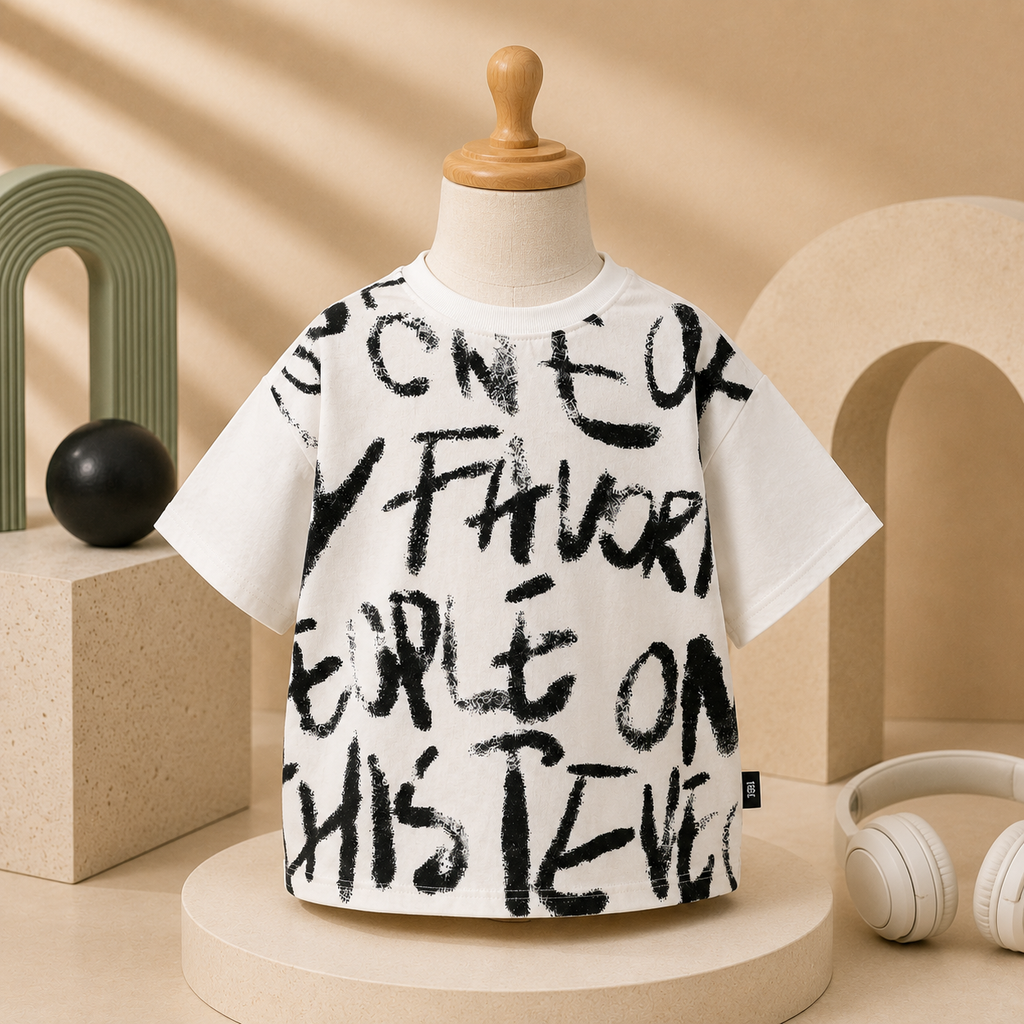 Urban Graffiti Drop Shoulder Tee