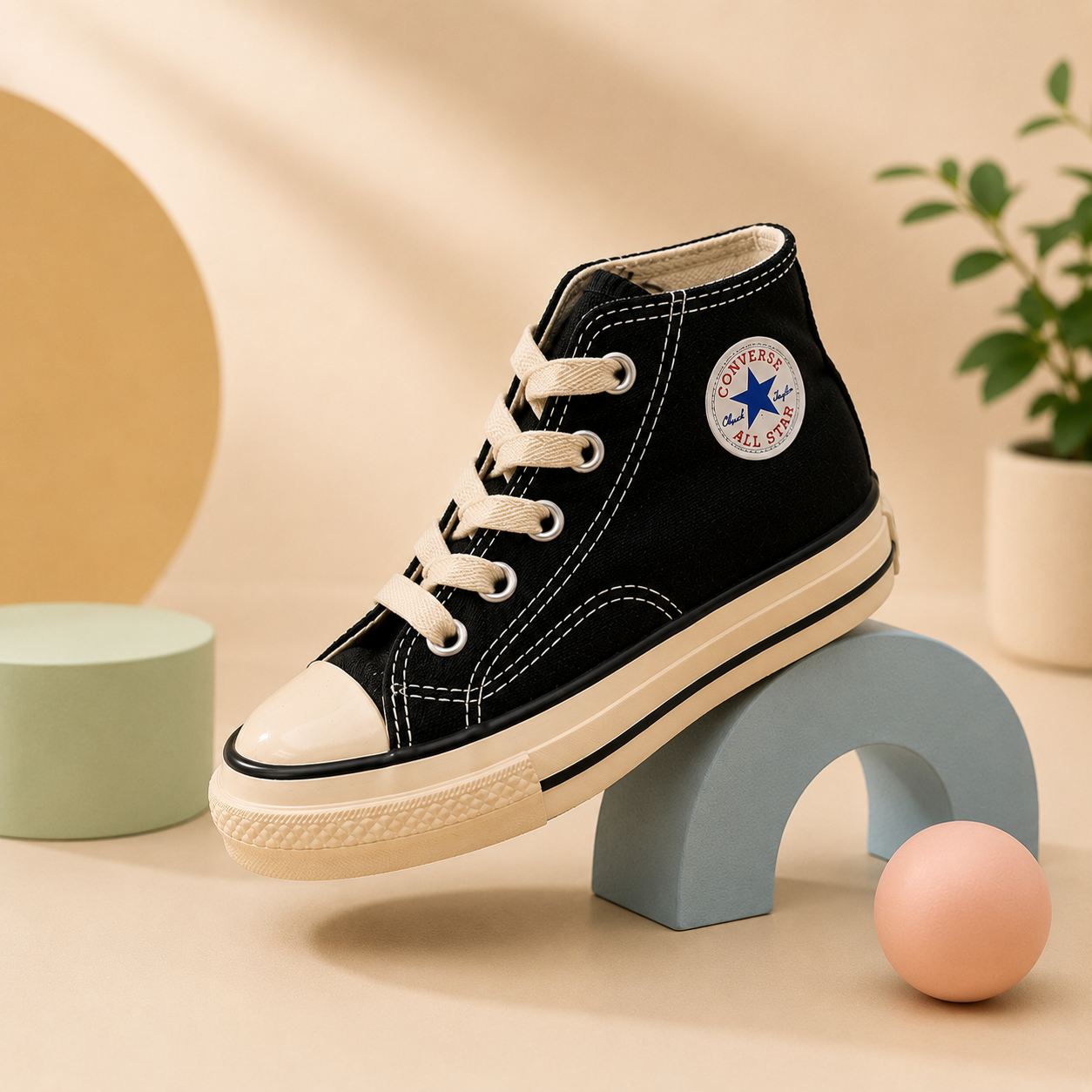 Classic Kids High-Top Canvas Sneakers