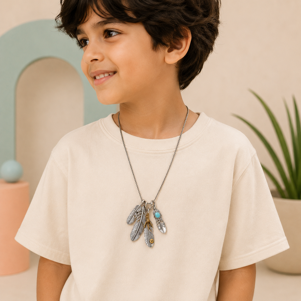 Feather Spirit Pendant Necklace