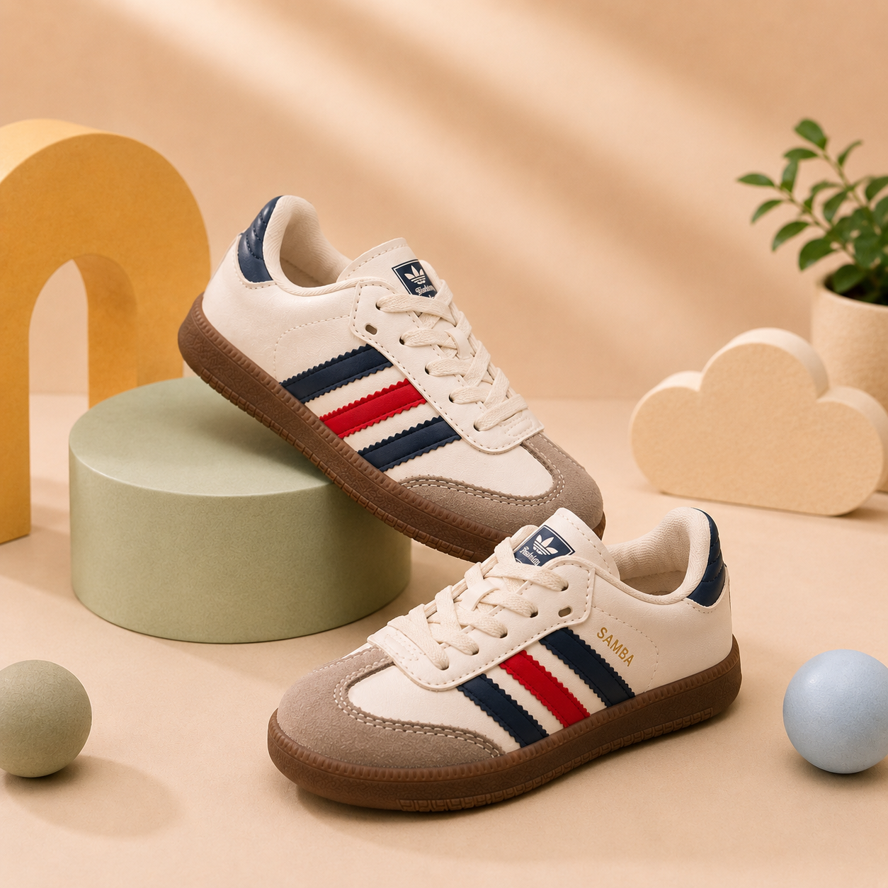 Classic Stripe Kids Sneakers