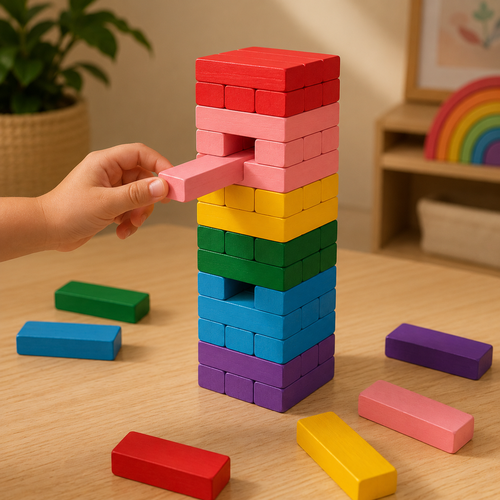 Colorful Wooden Tower Blocks
