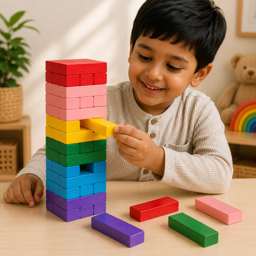 Colorful Wooden Tower Blocks