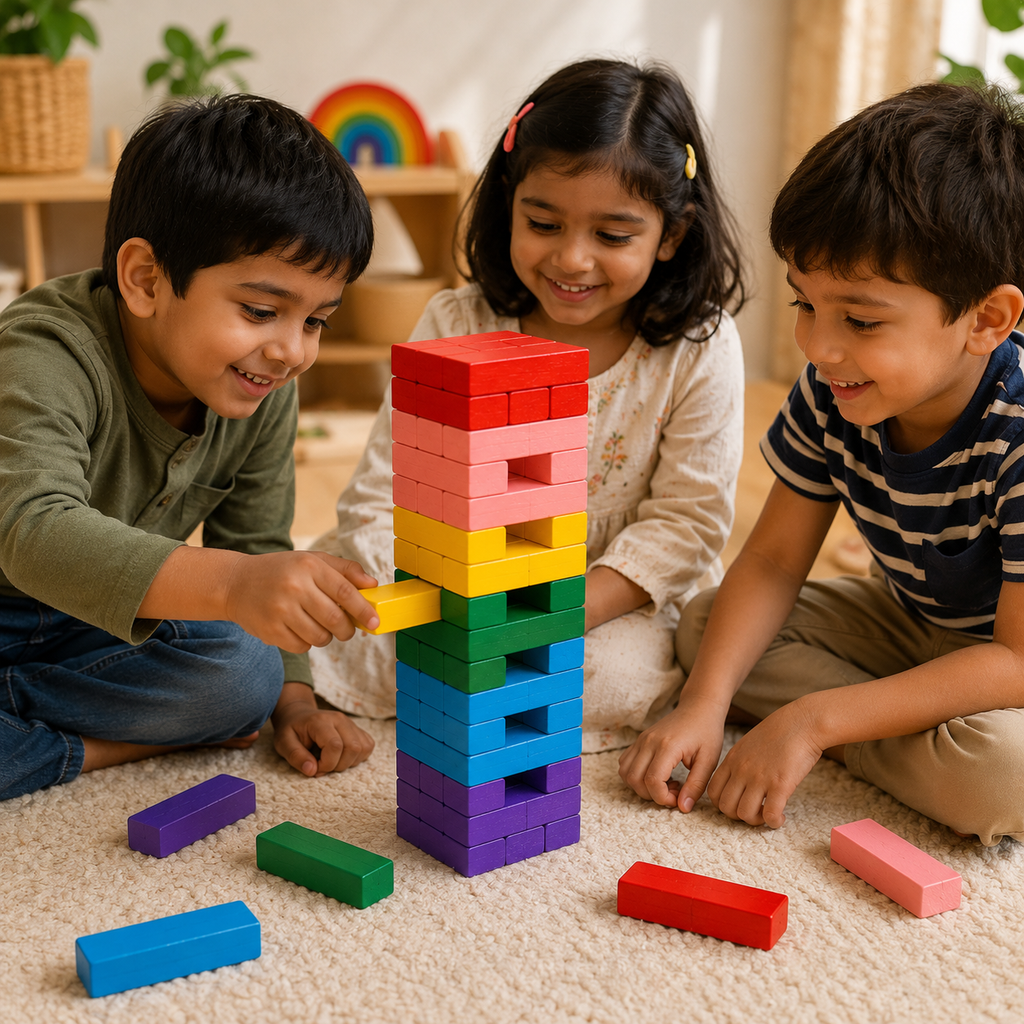 Colorful Wooden Tower Blocks